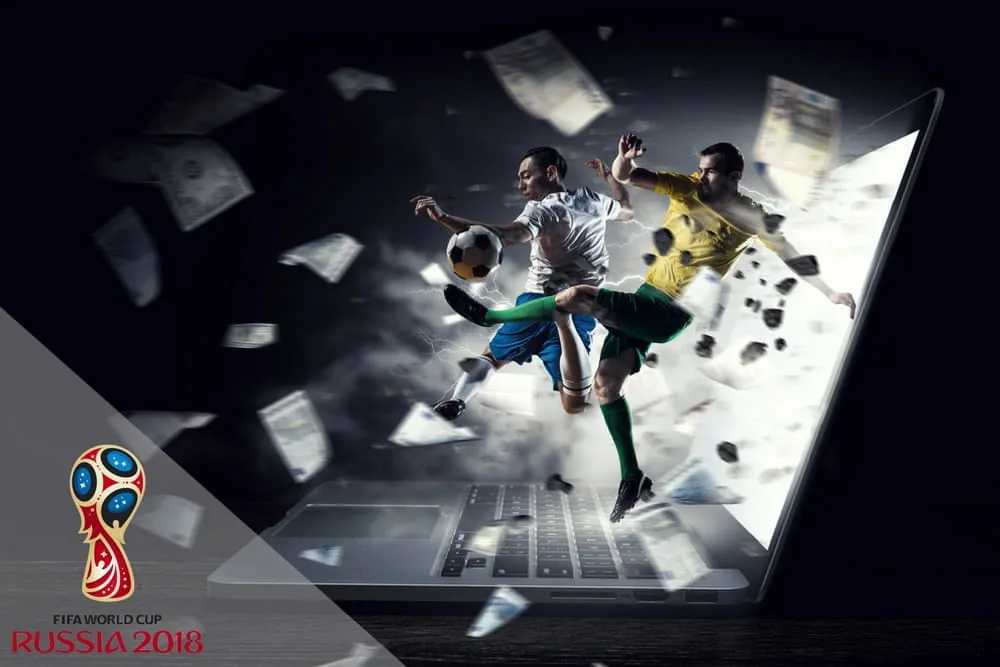 Tampilan pertandingan olahraga dengan informasi acara langsung